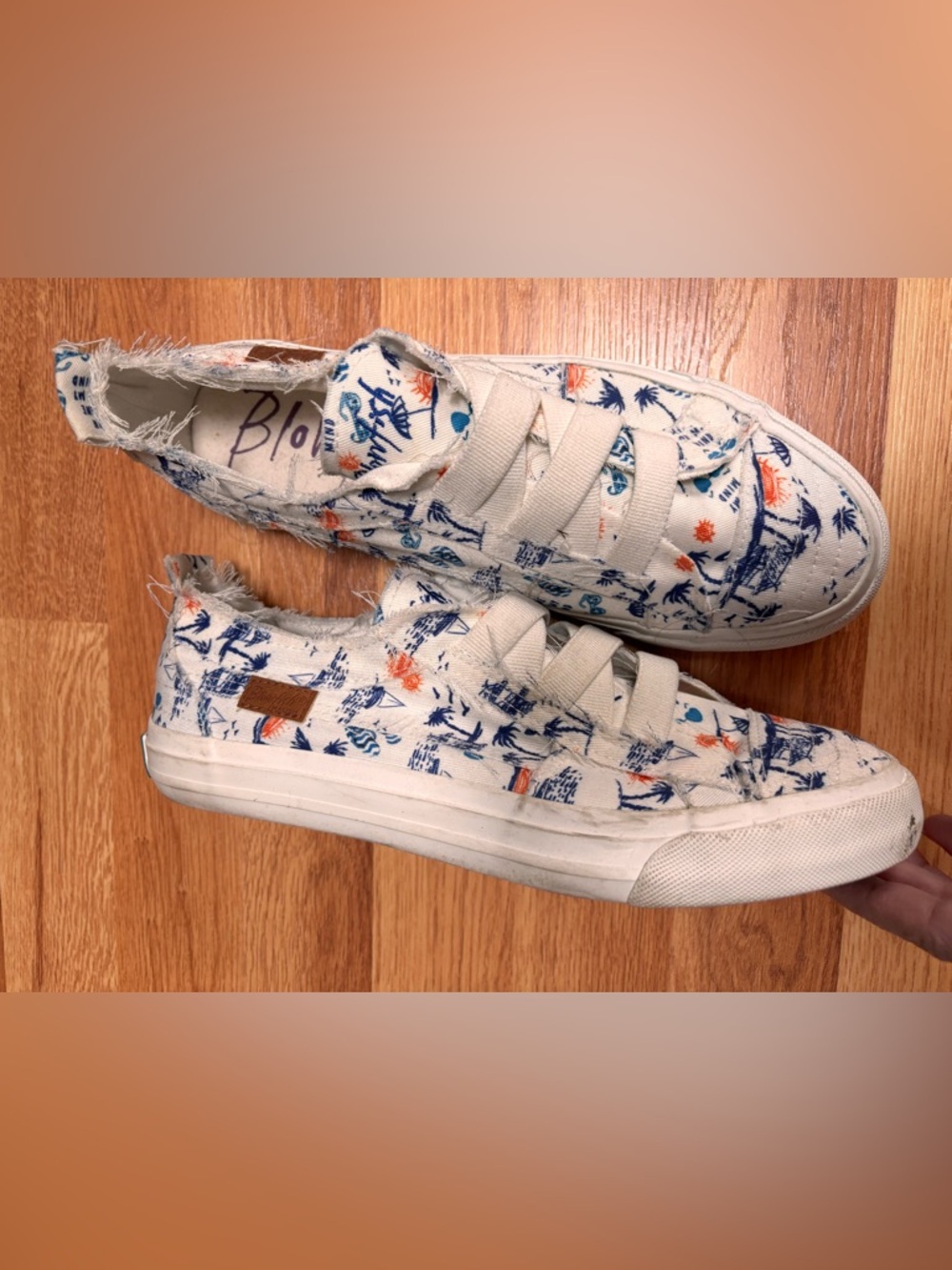 Blowfish Malibu Marley 4 Earth Slip-Ons Palm Tree Women’s size 9.5 - Picture 4 of 7